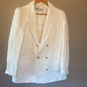 Zara white blazer